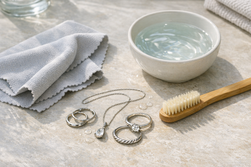 Service-sektion #3 (vedligeholdelse og pleje): et roligt, praktisk miljøbillede der viser rengøring/pleje på en æstetisk måde.