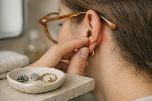 Briller + øreringe uden ømme ører: min komfort-guide til stænger, vægt og låse