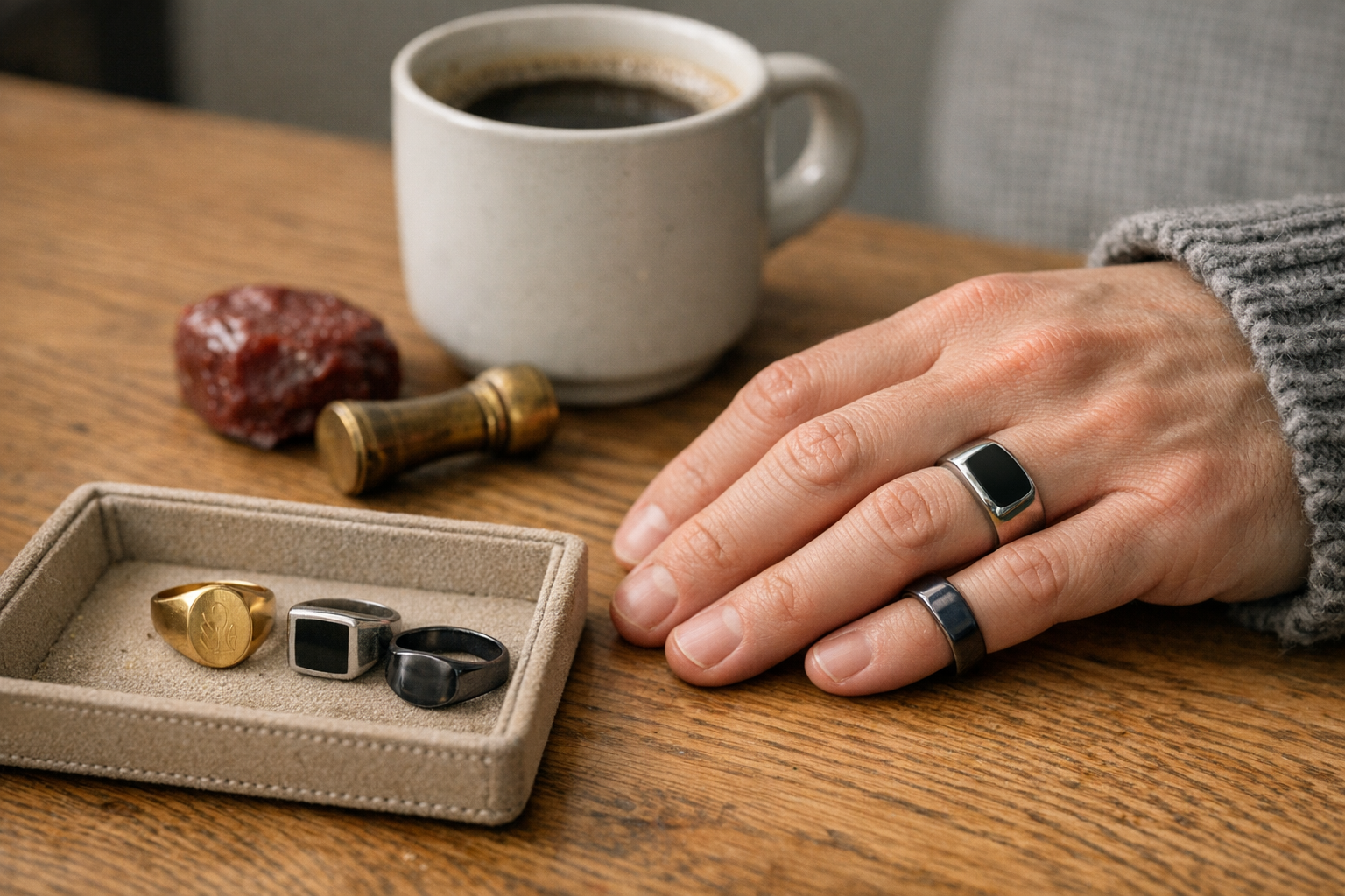 Signetringen, du faktisk får lyst til at bruge: betydning, finger og gravering uden myter