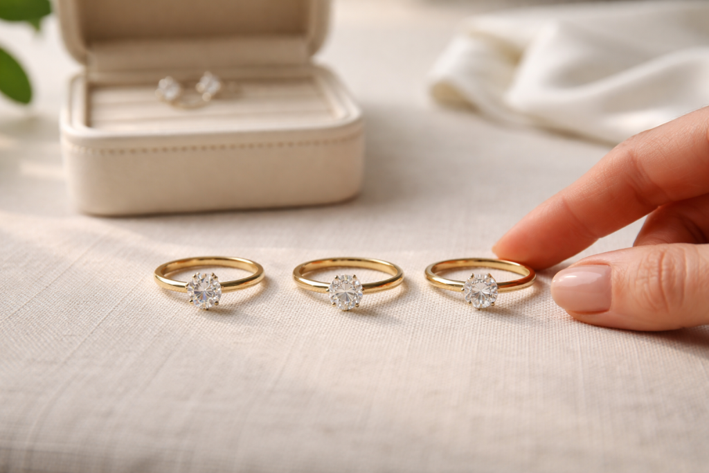 Moissanite vs lab-grown diamant vs CZ - vælg glimt efter dit liv, ikke bare din pengepung