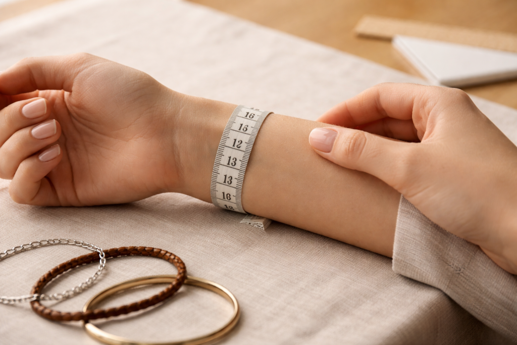 Armbånd størrelsesguide: sådan måler du håndled i cm og vælger den rigtige pasform